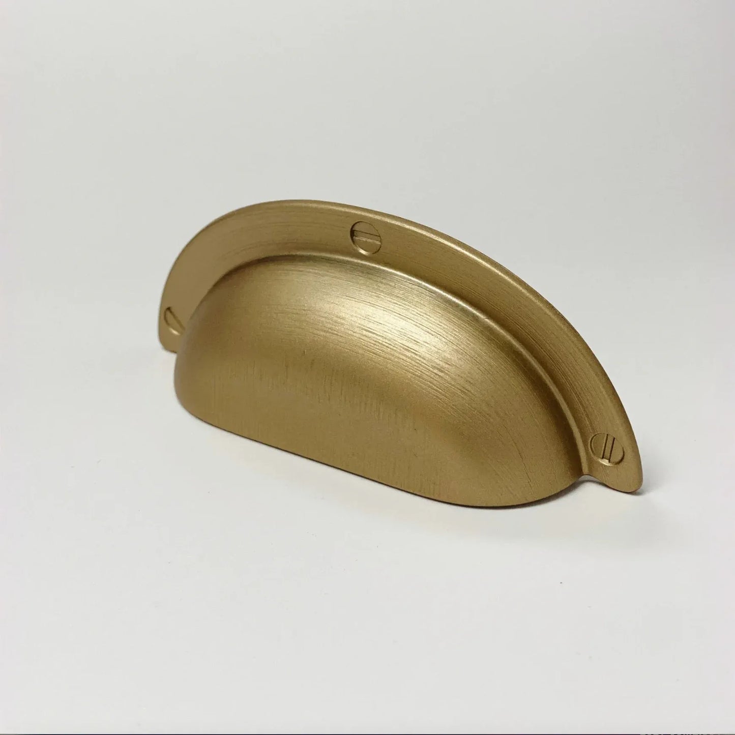 Capri Brushed Gold Cup Drawer Pull, Ring Pull or Round Cabinet Knob