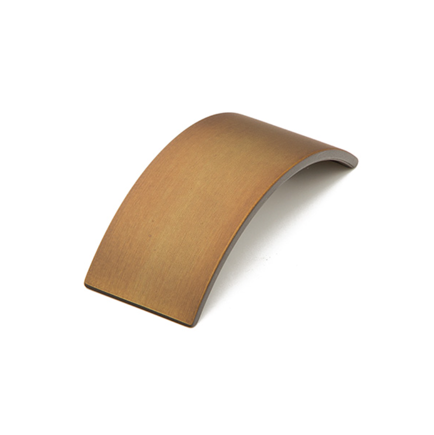Distressed Bronze Drawer Pulls "Armand" Square Knobs and Curved Handles