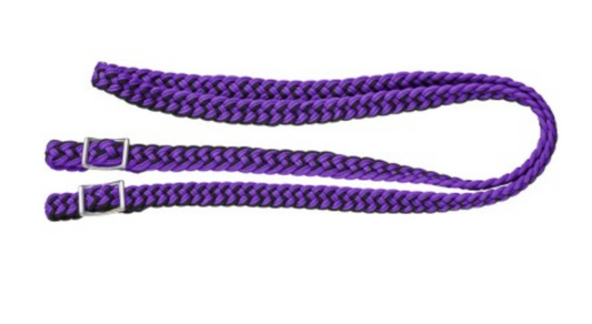 Poly Contest Rein 3/4X8" - PURPLE