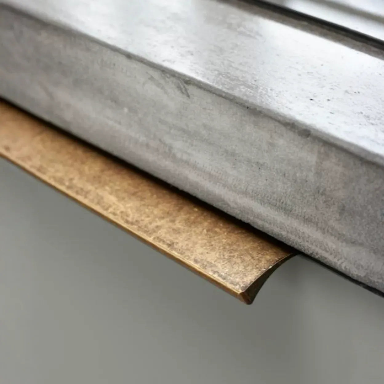 Antique Brass "Edge" Tab Finger Drawer Pulls