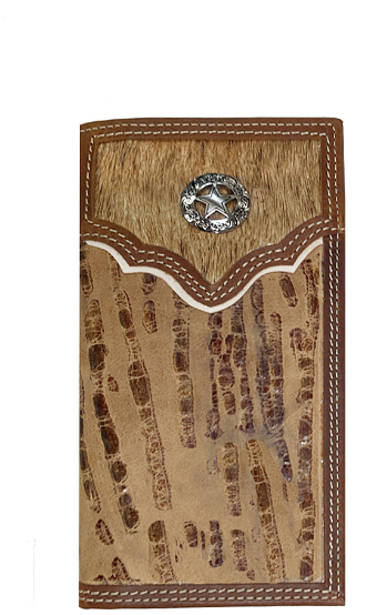 Wallet Rodeo Bark leather overly with star