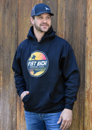 FAST BACK SUNSET HOODIE BLACK