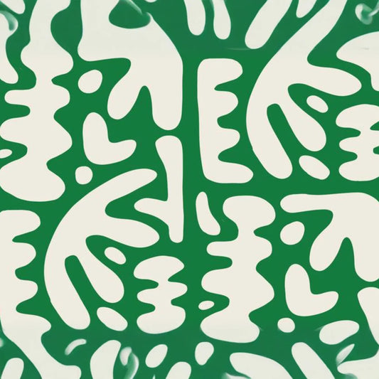 Bubbly Wallpaper, green & off-white