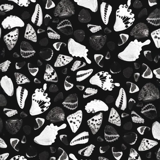 Butterfly Terrazzo Wallpaper, black & white