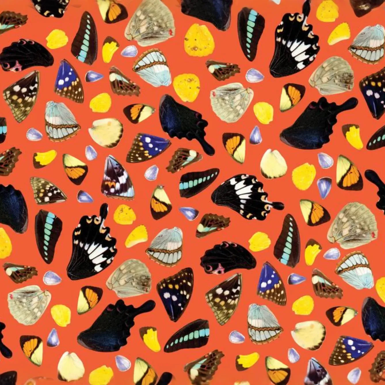 Butterfly Terrazzo Wallpaper, orange