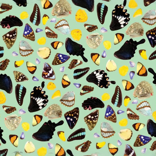 Butterfly Terrazzo Wallpaper, mint