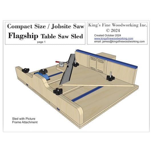 FLAGSHIP TABLE SAW SLED PLANS - Compact Size