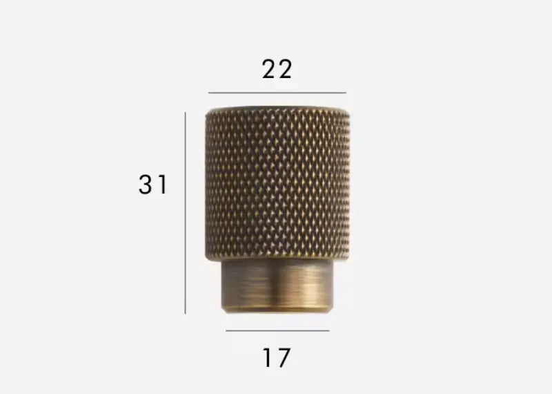 Antique Brass Cabinet Pulls & Knobs - Luxury Knurled Solid Brass Hardware – Industrial Modern Hardware