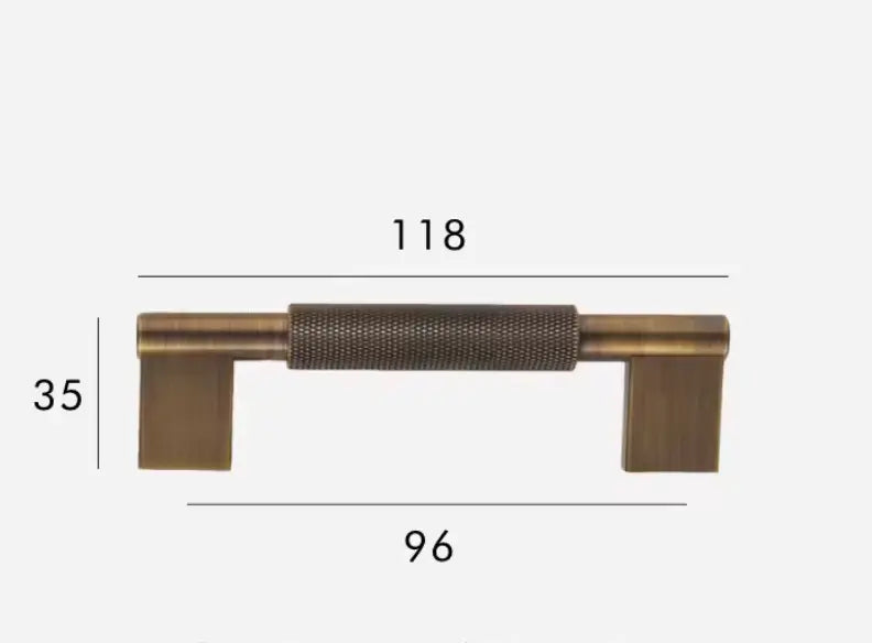 Antique Brass Cabinet Pulls & Knobs - Luxury Knurled Solid Brass Hardware – Industrial Modern Hardware