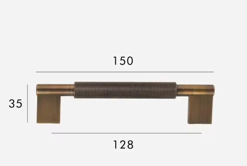 Antique Brass Cabinet Pulls & Knobs - Luxury Knurled Solid Brass Hardware – Industrial Modern Hardware