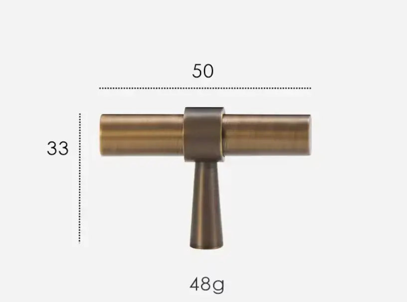 Antique Brass Cabinet Pulls - Modern Solid Brass  – Sleek & Durable Drawer Handles