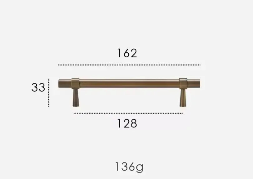 Antique Brass Cabinet Pulls - Modern Solid Brass  – Sleek & Durable Drawer Handles