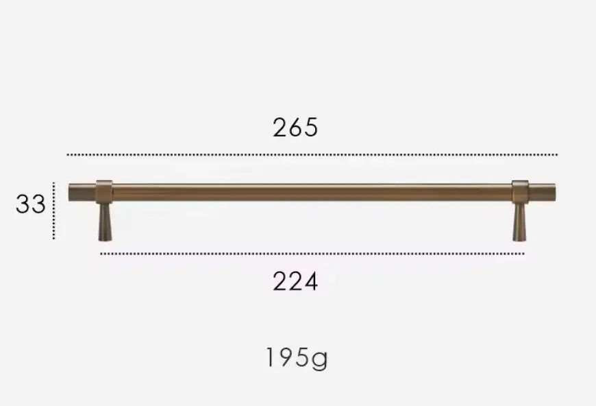 Antique Brass Cabinet Pulls - Modern Solid Brass  – Sleek & Durable Drawer Handles