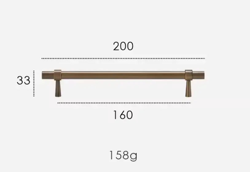 Antique Brass Cabinet Pulls - Modern Solid Brass  – Sleek & Durable Drawer Handles