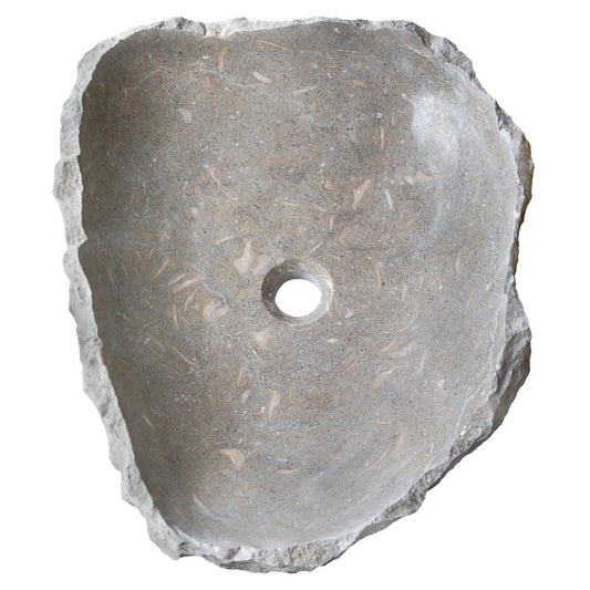 Seagrass Fossil Limestone Rustic Above Vanity Bathroom Vessel Sink Polished Interior Rustic Exterior