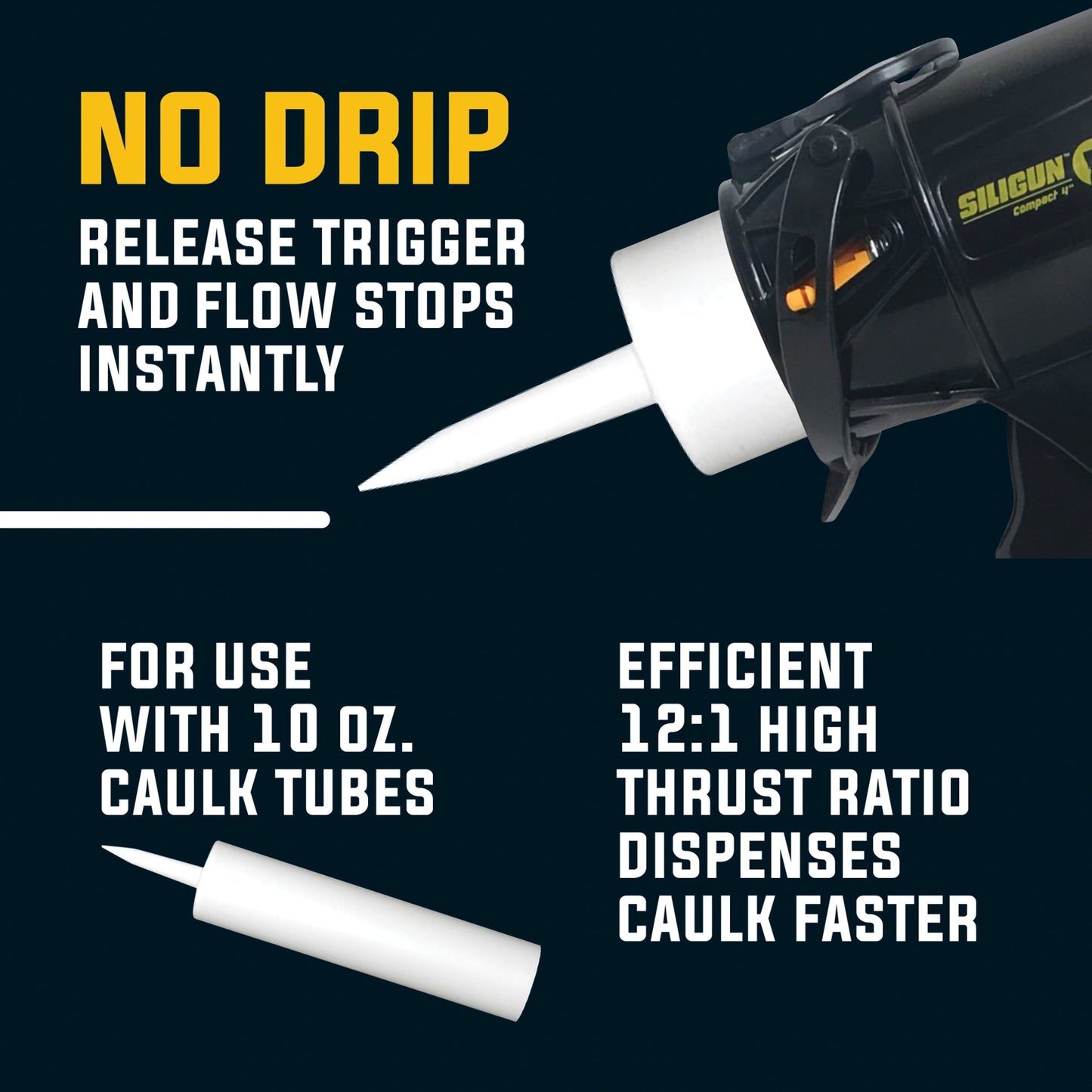 SILIGUN™ Classic Compact 4" Caulking Gun