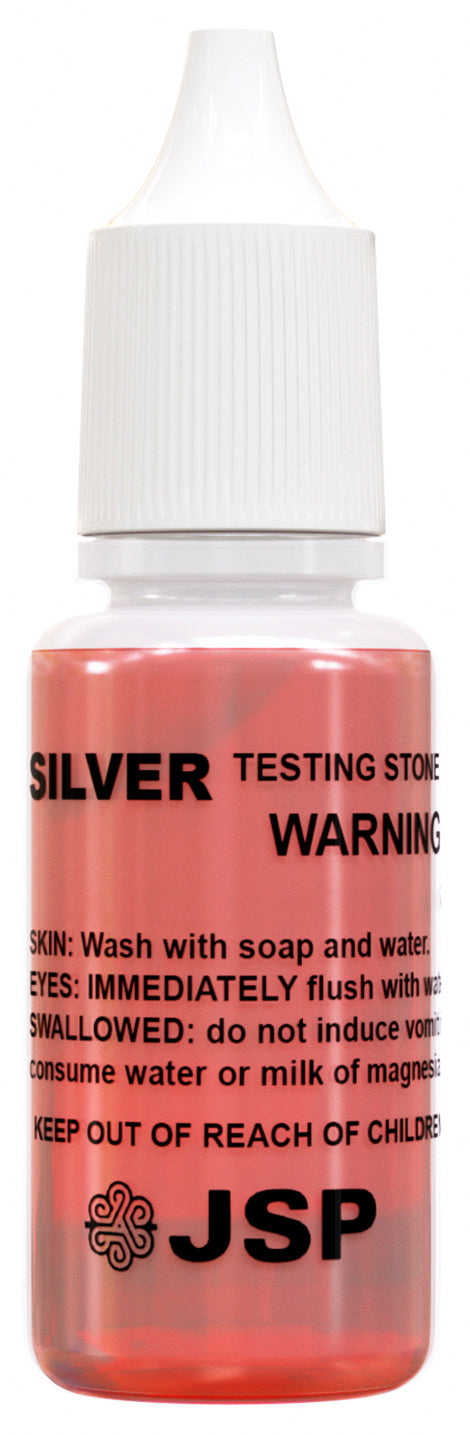 2 JSP Silver Test Acid Jewelry Testing Sterling Solution w/ Neutralizer & GTE Stone