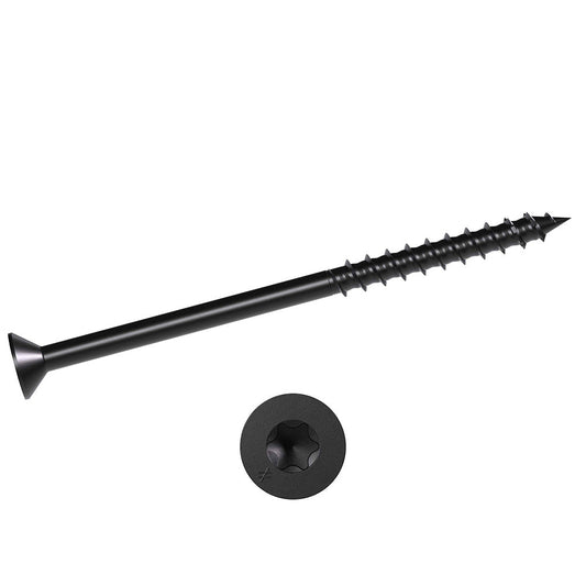 1/4 x 2 1/4 Simpson Flat Head Titen Turbo™ Concrete and Masonry Screw Anchor Zinc Plated w/ Ceramic Coat Black (T25 6-Lobe) - Box (100)