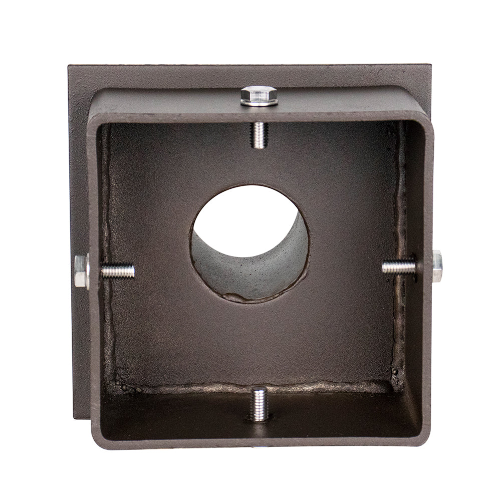 6 Inch Square Pole Tenon Adapter, Slip Fit Mounting Brackets for LED Parking Lot Light, Shoebox Lights