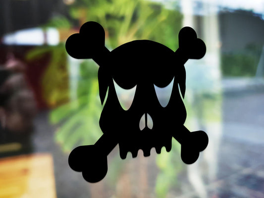 Skull & Crossbones Window Sticker | Vinyl Decal