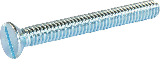 12-24 x 2 Slotted Flat Machine Screw Zinc Plated