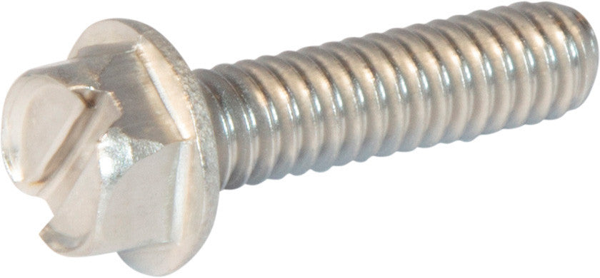 10-32 x 3/4 Slotted Hex Washer Head Machine Screw 18-8 Stainless Steel