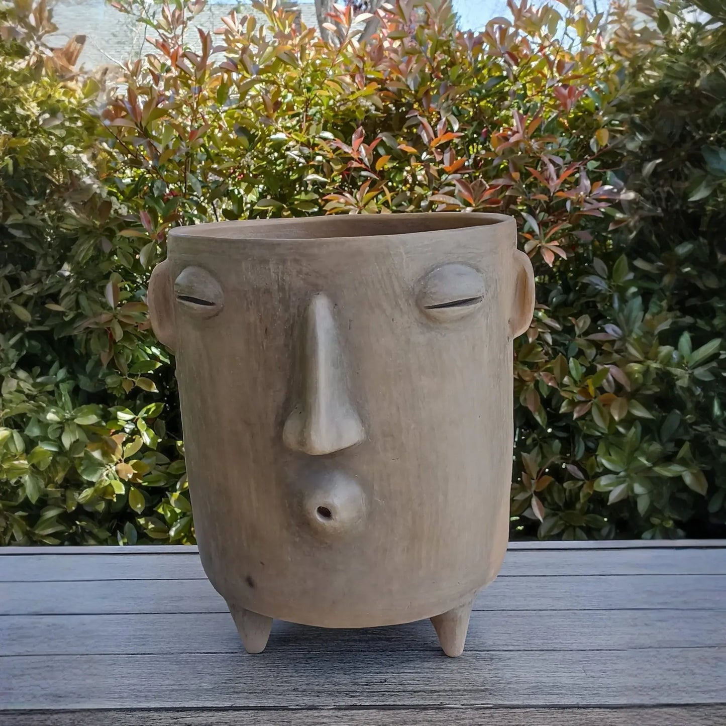 Whistler Planter, Big Clay Flower Pot, Handmade Mexican Pottery of Atzompa, Mexico, Home Decor, Indoor Outdoor Decor, Substantial Plant Pot