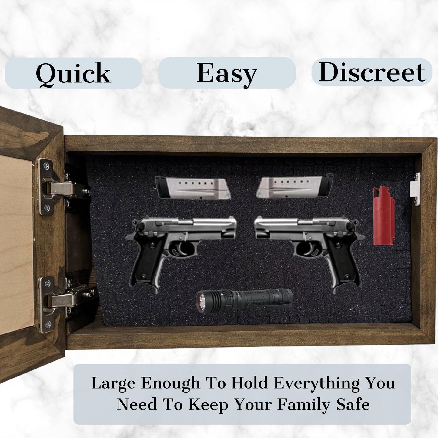 Bless This Home And All Who Enter Decorative Wall-Mounted Secure Gun Cabinet
