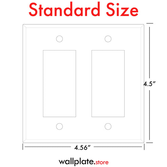 2 Gang GFI, Standard size, Black painted metal wallplate