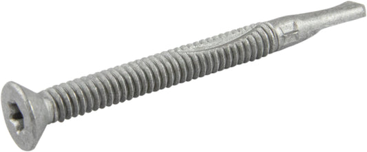 1/4-20 x 2 3/4 Star Flat Head Reamer Self Drilling Screws w/ Wings 410 Stainless Steel Strong Shield Coated - Carton (800)
