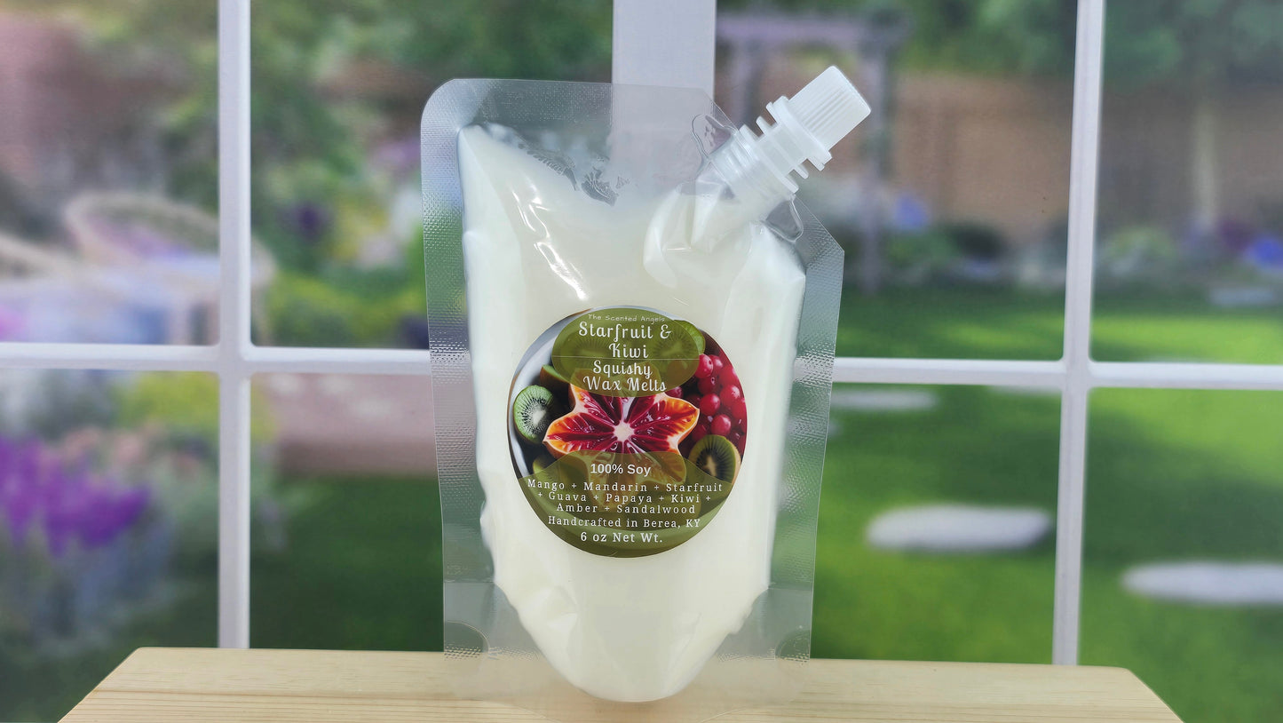 Starfruit & Kiwi Soy Wax Melts (Clamshells & Squeezable Wax)