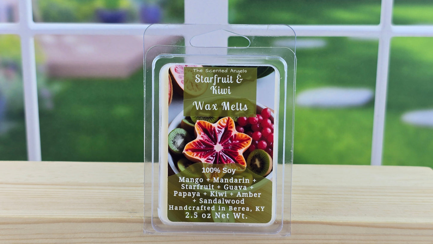 Starfruit & Kiwi Soy Wax Melts (Clamshells & Squeezable Wax)