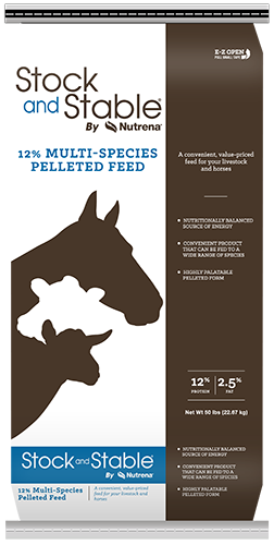 Nutrena Blue Stock and Stable 12% Multi-Species Pelleted Nutrena Feed