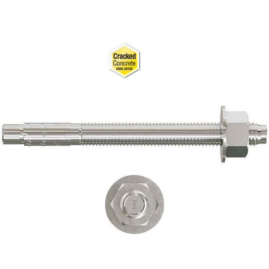 1/2-13 x 10 STRONG-BOLT® 2 Cracked and Uncracked Concrete Wedge Anchor 316 Stainless Steel (25)