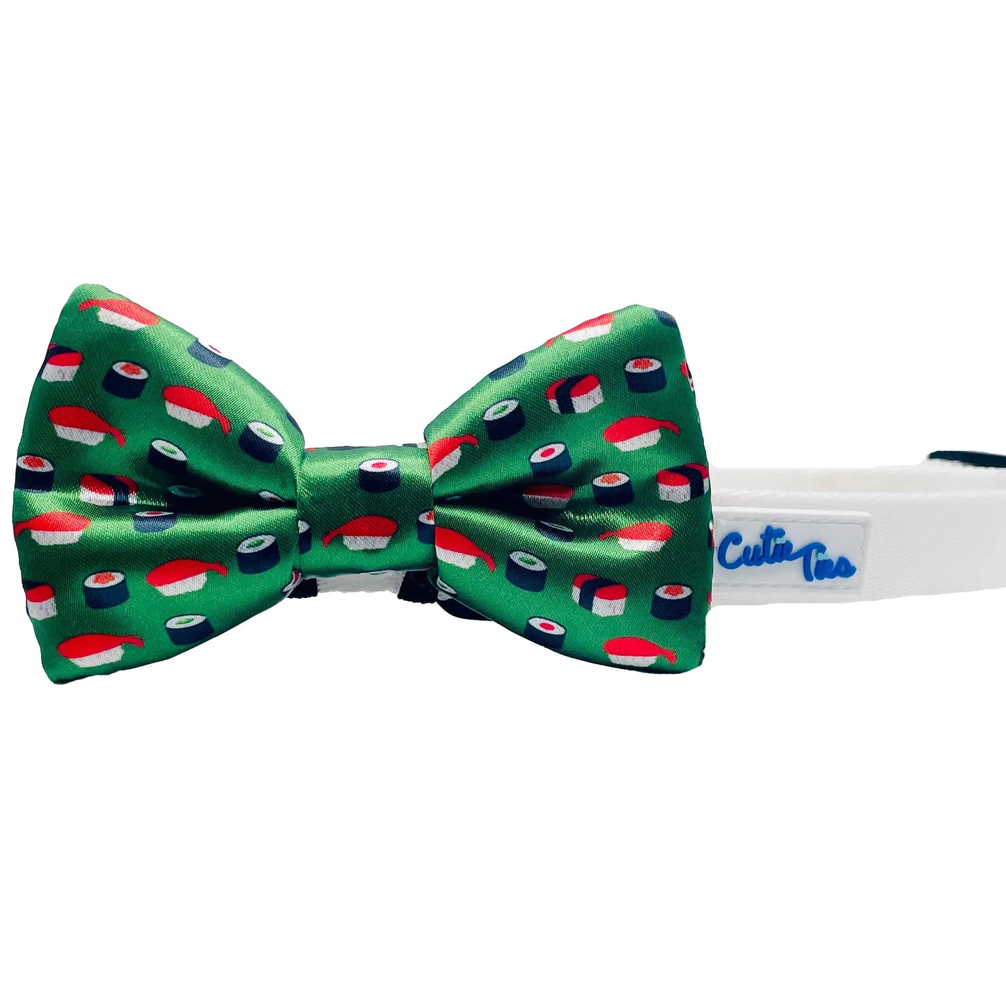 Sushi Green Dog Bow Tie