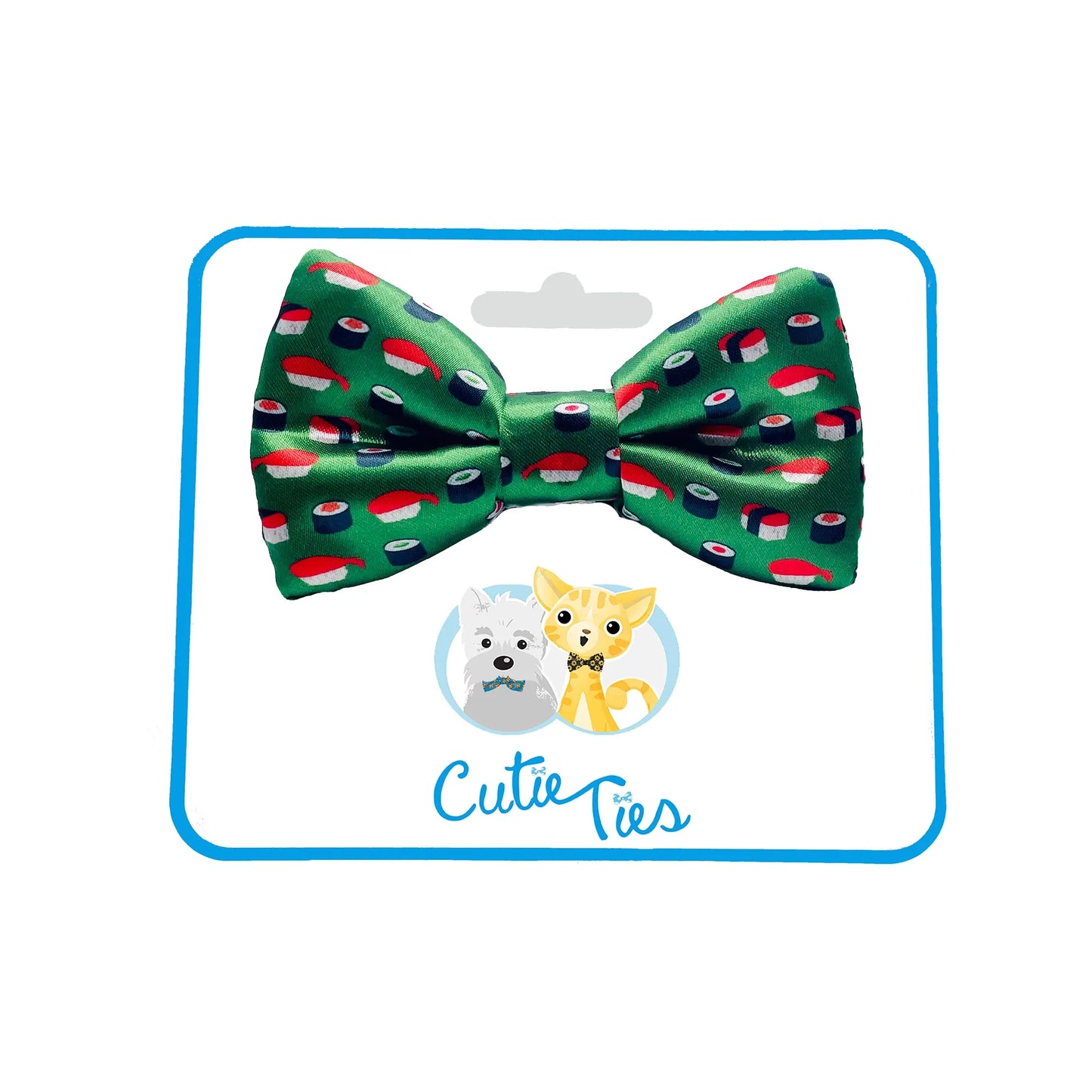 Sushi Green Dog Bow Tie