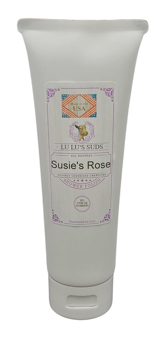 Susie's Rose Body Shower Polish 8 oz.