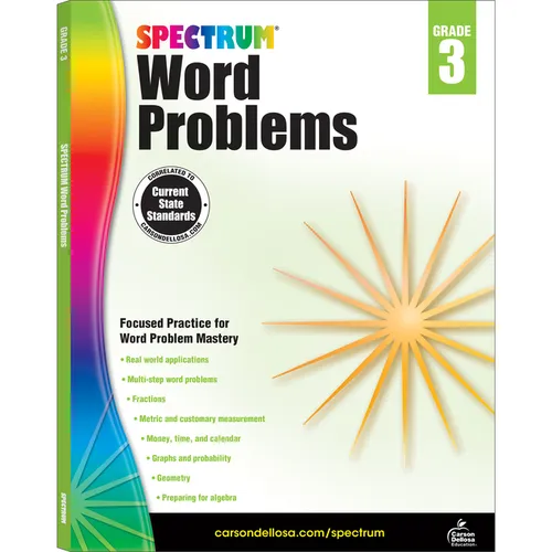 Word Problems, Grade 3: Volume 76