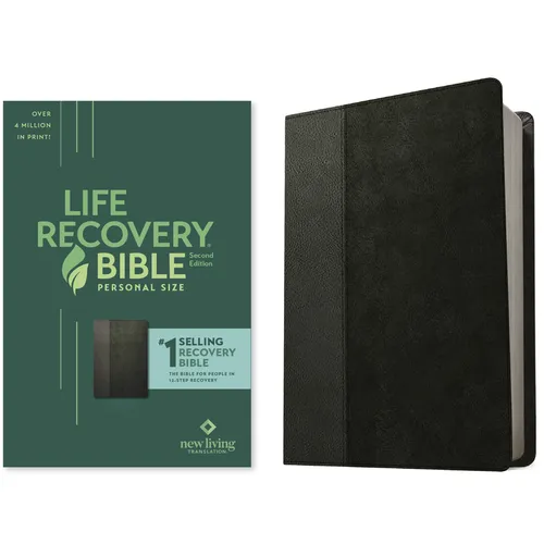 NLT Life Recovery Bible, Second Edition, Personal Size (Leatherlike, Black/Onyx)