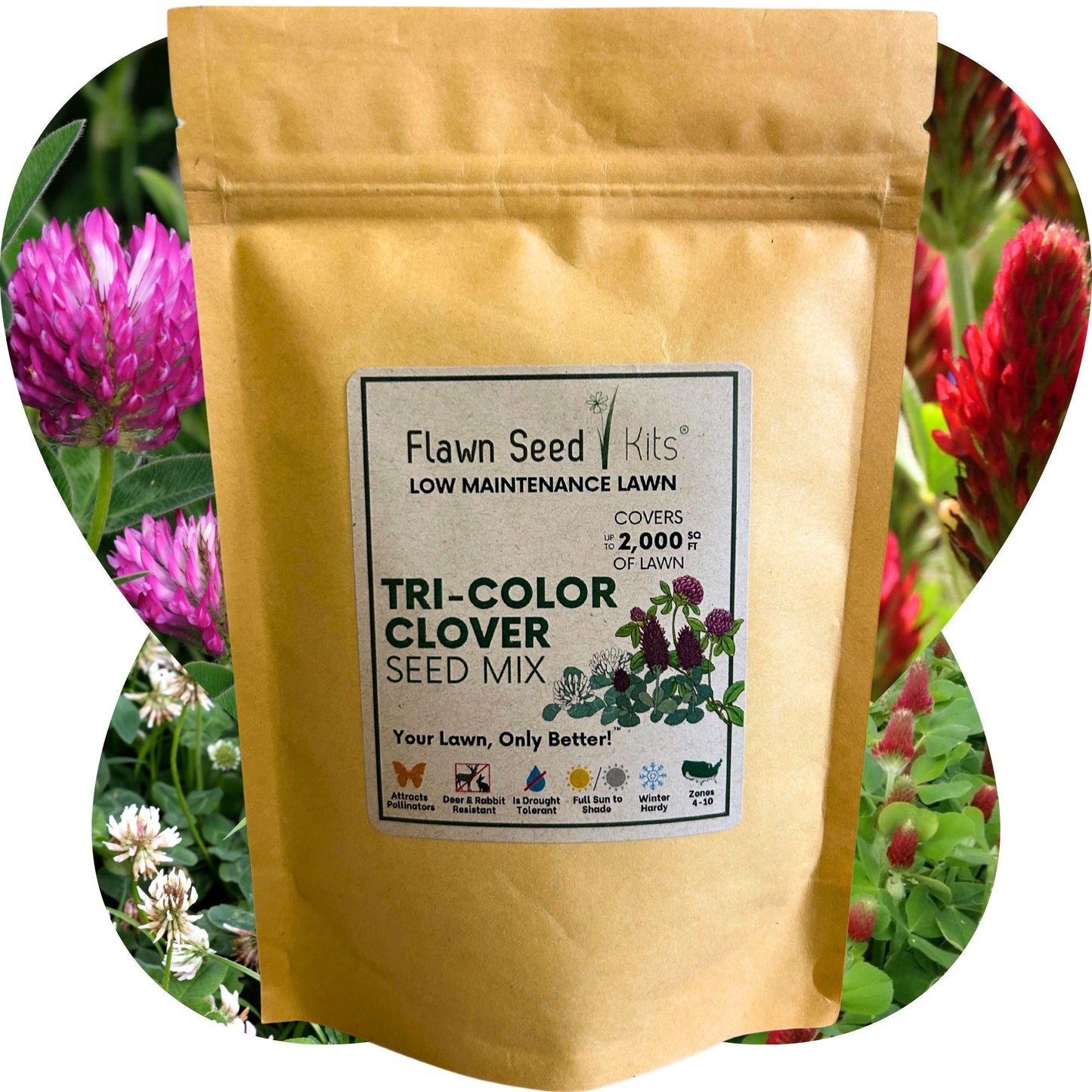 Tri-Color Clover Seed Blend