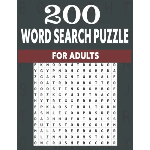 200 word search puzzle for adults: An Word Search Puzzles for adults- Fun Word Search Puzzles With Answers in the End - Sight Words