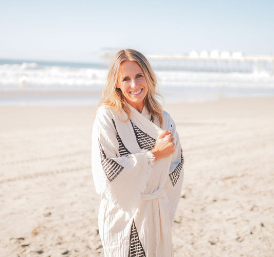 MUSLIN COTTON KIMONO BATHROBE