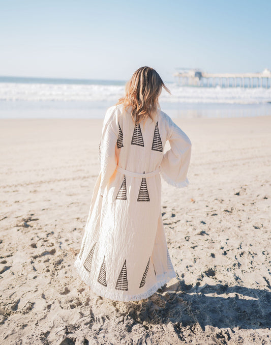 MUSLIN COTTON KIMONO BATHROBE