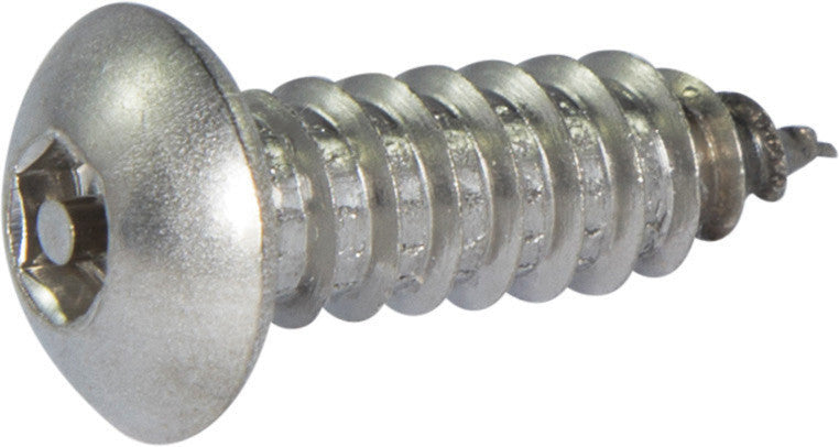 6 x 1 1/2 Tamper Resistant Hex Button Head Socket Sheet Metal Screw 18-8 Stainless Steel (1/8)
