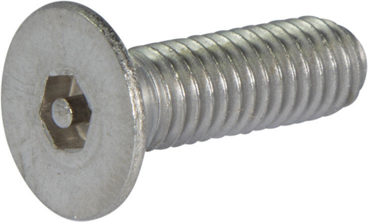 M6-1.00 x 40 Tamper Resistant Hex Flat Head Machine Screw 18-8 Stainless Steel - Metric (5/32)