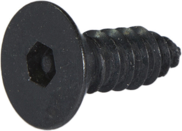 6 x 3/8 Tamper Resistant Hex Flat Head Socket Sheet Metal Screw Steel Black (1/8)