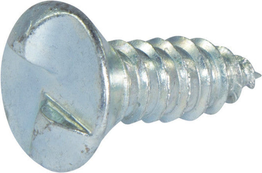 8 x 2 Tamper Resistant One Way Oval Sheet Metal Screw Zinc