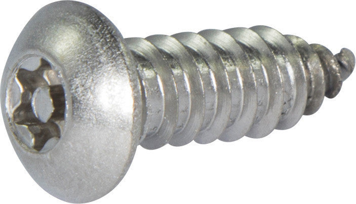 8 x 3/4 Tamper Resistant Torx Button Head Sheet Metal Screw 18-8 Stainless Steel (T-15)