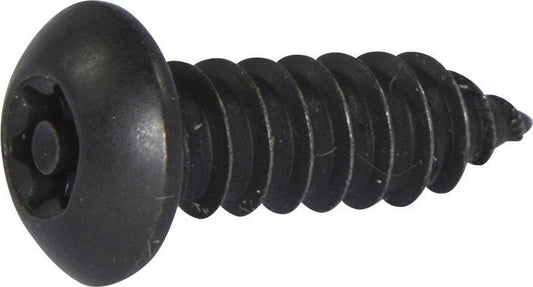 14 x 3/4 Tamper Resistant Torx Drive Button Head Sheet Metal Screw Steel Black (T-27)