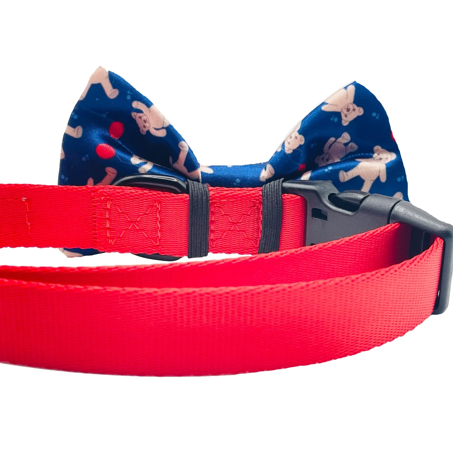 Teddy Bear Dog Bow Tie Blue